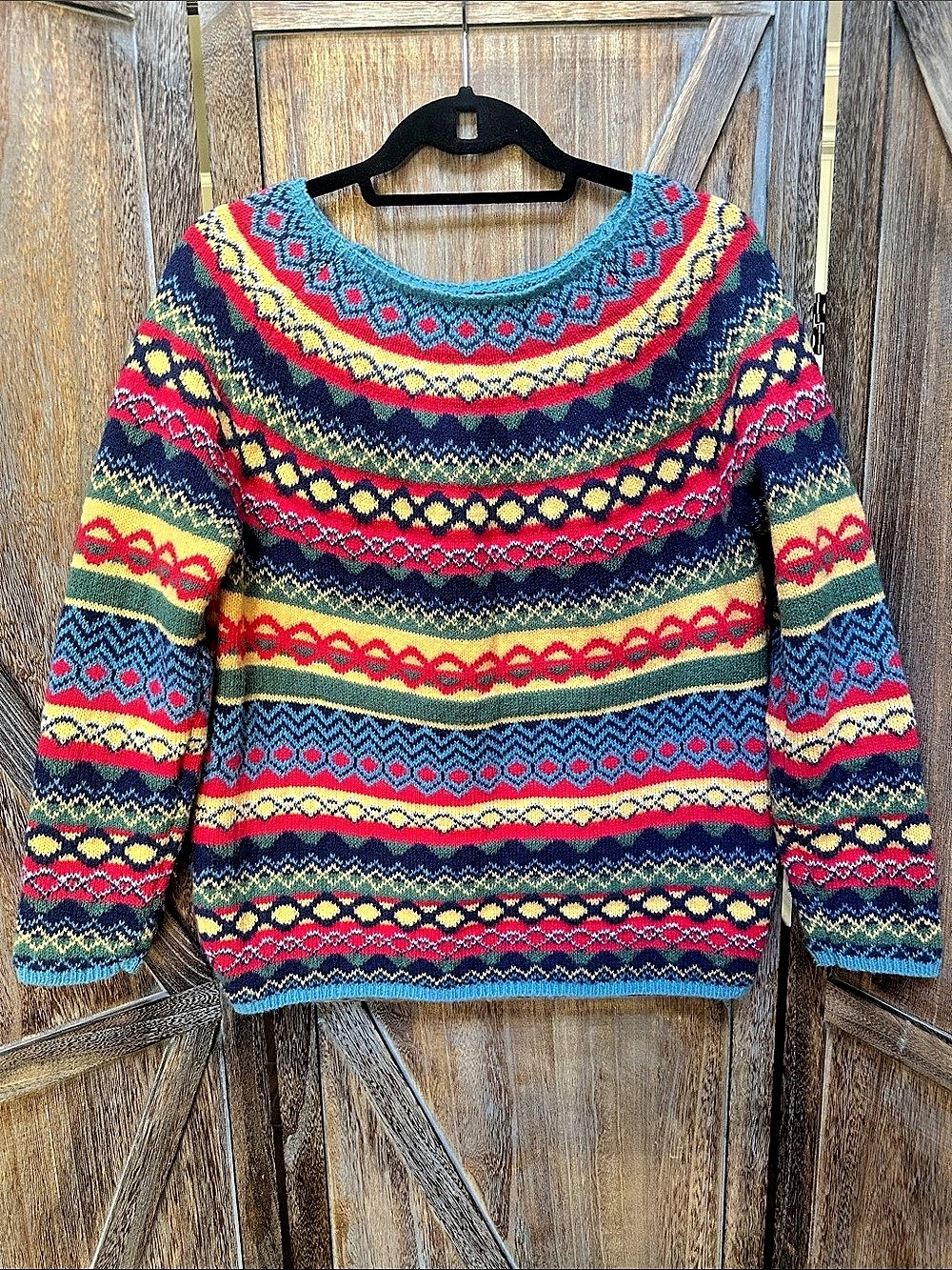 Multicolor Geometric Sweater Size Large